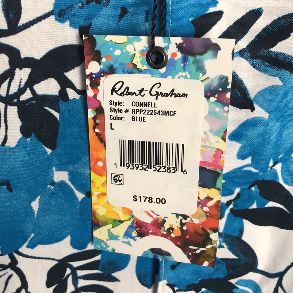 Robert Graham Connell Floral Button Up Shirt Men’s Size L - Picture 6 of 6